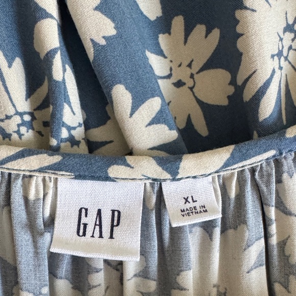 GAP Blue and White Floral Midi Dress - Picture 2 of 7